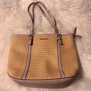 Anne Klein Straw Tote Bag GUC